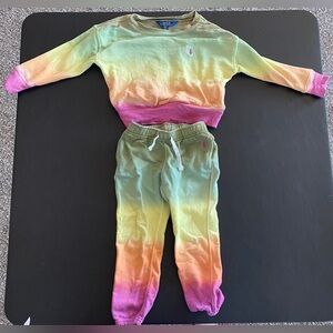 Kids Polo Ralph Lauren Sweatshirt with Matching Pants Size 4T.